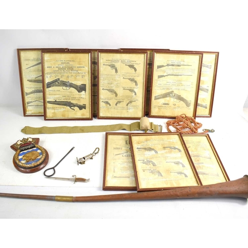 114 - A group of militaria to include an RAF first aid kit, an ARP whistle, a cord lanyard, a miniature Lu... 