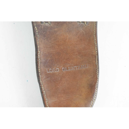 119 - A WWI era leather holster with Sam Browne fittings, the back stamped Lord Glentanar possibly for Geo... 