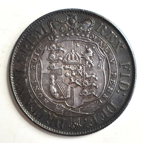 A George III silver halfcrown, dated 1818, small laureate head right ...