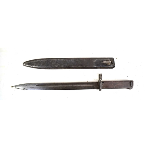 64 - A German WWI Ersatz EB34 bayonet for the Mauser Gewehr 98 rifle, with steel scabbard.
