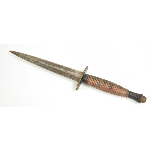 75 - A British Fairbairn Sykes pattern Commando fighting knife, by J Nowill & Sons of Sheffield, blade 17... 