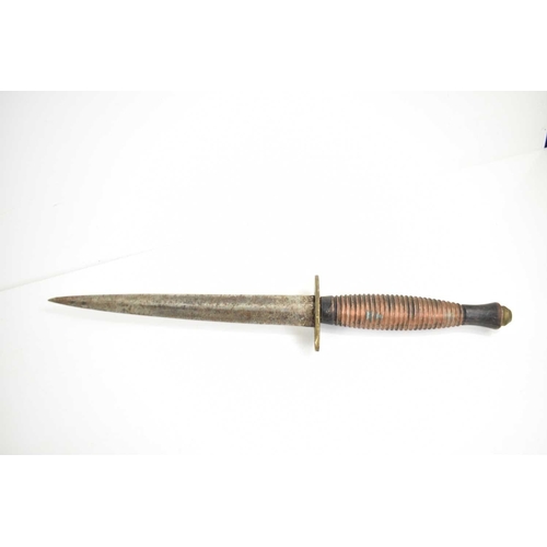 75 - A British Fairbairn Sykes pattern Commando fighting knife, by J Nowill & Sons of Sheffield, blade 17... 