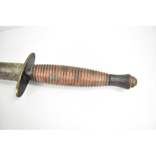 75 - A British Fairbairn Sykes pattern Commando fighting knife, by J Nowill & Sons of Sheffield, blade 17... 
