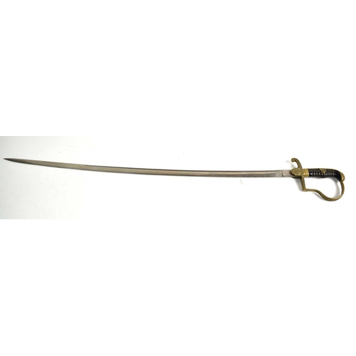 91 - A German Third Reich Army Officer's sword with dove's head pommel, made by Alcoso, 77cm blade length... 