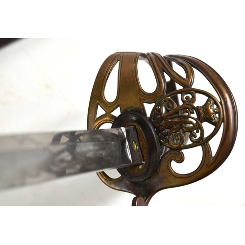 93 - A Victorian infantry officers sword by S.J Pillin of Gerrard Street, London, the pierced basket hilt... 