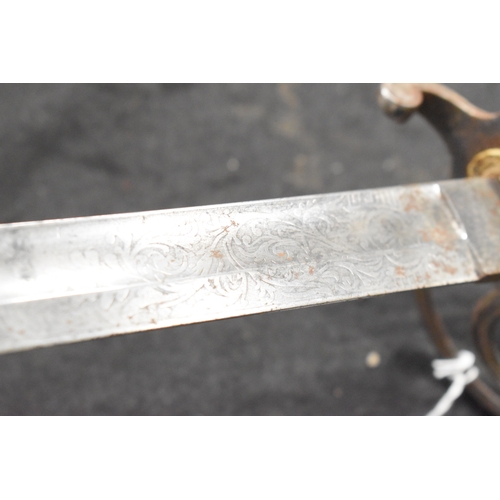 107 - A 19th century 1821 pattern light cavalry sword by Maynard & Harris, with fullered and etched blade ... 