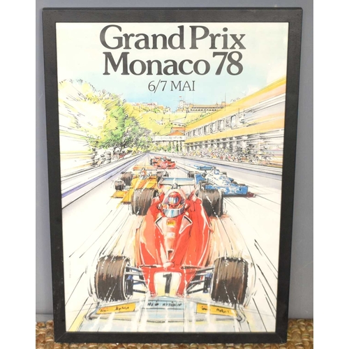 174 - A vintage Formula 1 poster for the 1978 Monaco Grand Prix, by AIP Monaco, 57.5cm by 39cm.