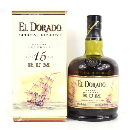 339 - A bottle of El Dorado Special Reserve 15 year old rum, with box.