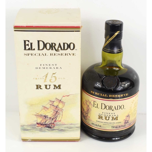 339 - A bottle of El Dorado Special Reserve 15 year old rum, with box.