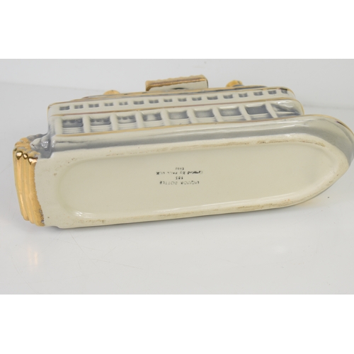 210a - A Paul Lux 1968 Liquor bottle in the form of a riverboat 'River Queen' with original label to the fr... 