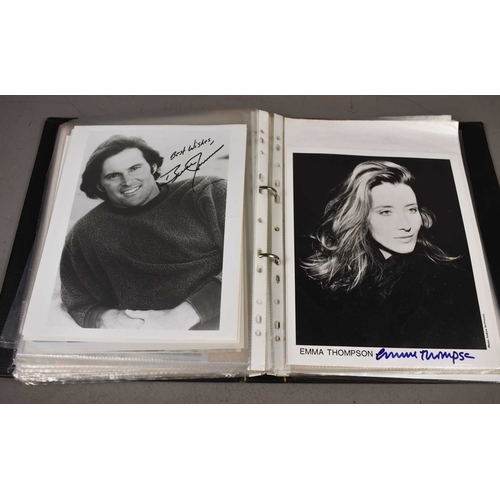 An album of autographs to include signed photographs, some authentic ...