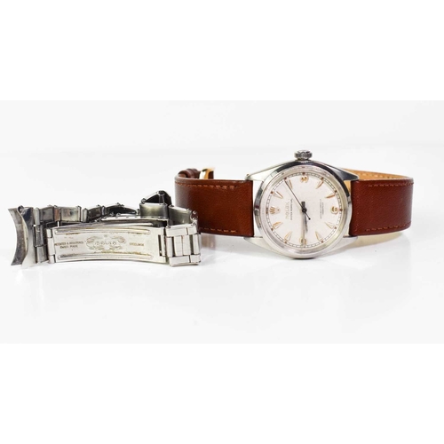 375 - A Rolex vintage wristwatch, Oyster Perpetual Chronometer, stainless steel, with replacement Hirsch l... 