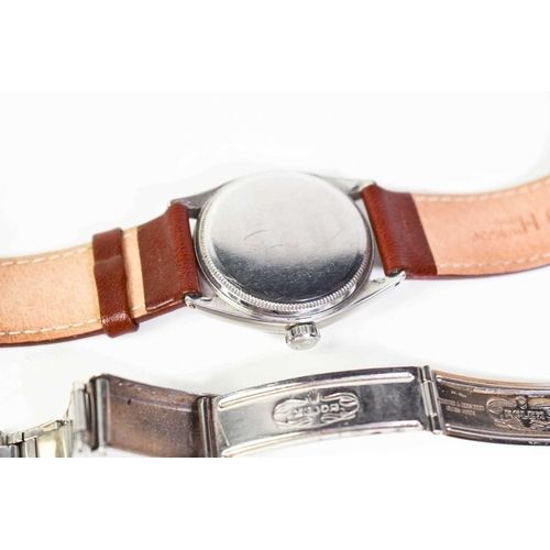 375 - A Rolex vintage wristwatch, Oyster Perpetual Chronometer, stainless steel, with replacement Hirsch l... 