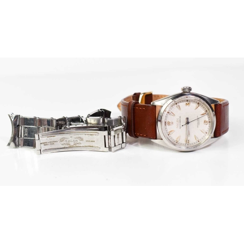 375 - A Rolex vintage wristwatch, Oyster Perpetual Chronometer, stainless steel, with replacement Hirsch l... 