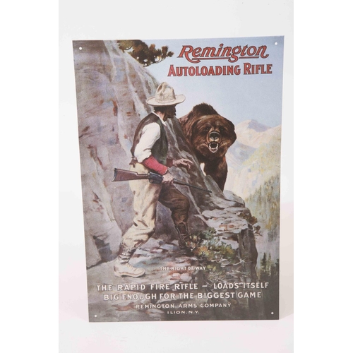 197 - A reproduction metal advert for Remington rifles
