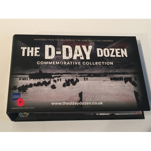 157 - D-Day Dozen commemorative collection limited edition 24carat gold plated coins