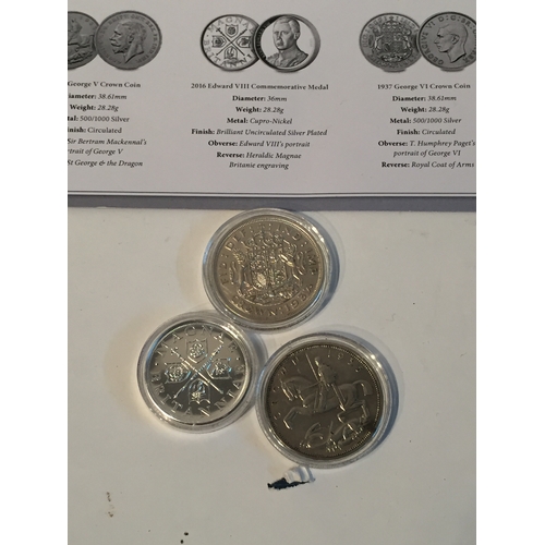 158 - The year of the three Kings, 80th Anniversary silver crown set