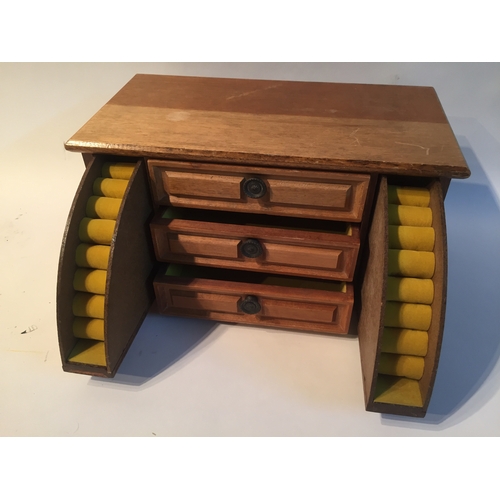 102 - Miniature chest in the form of a jewellery box measures 31x16x16cms