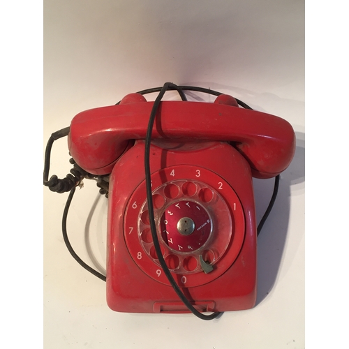 128 - A Vintage Red telephone