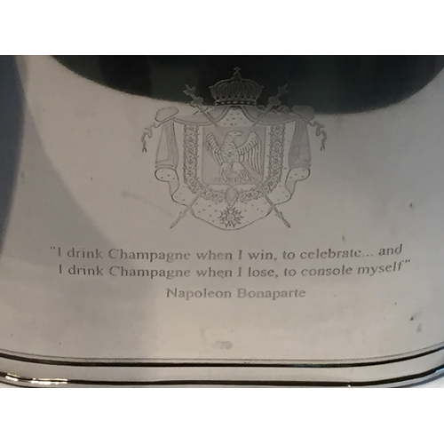 268 - Champagne Cooler With Napoleon Bonaparte Inscription  measures 43cms x 27cms x28cms