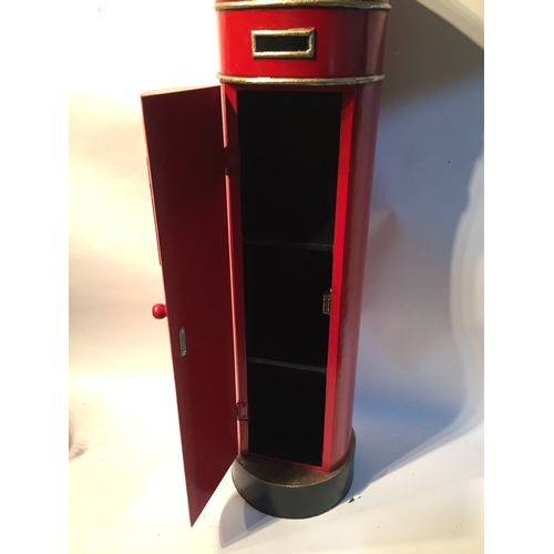 296 - Vintage Style Wood Post box measures 90cms high