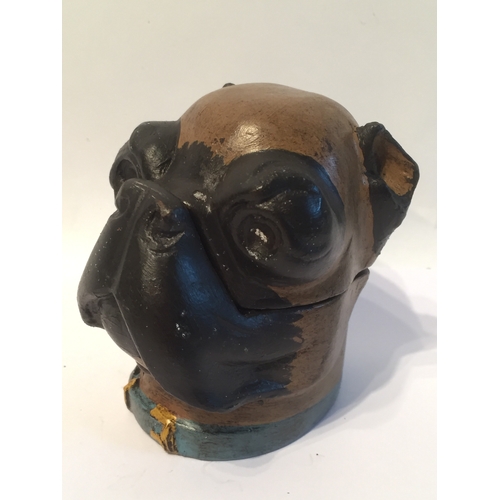 121 - Vienna Bronze Pug Dog measures 9cms