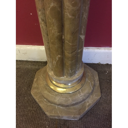 307 - Similar to previous lot marble column With Bronze Decoration 114cms high