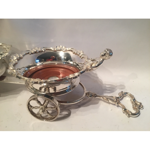 338 - Good Quality Silver Plate Cart Coaster