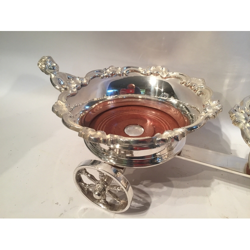 338 - Good Quality Silver Plate Cart Coaster