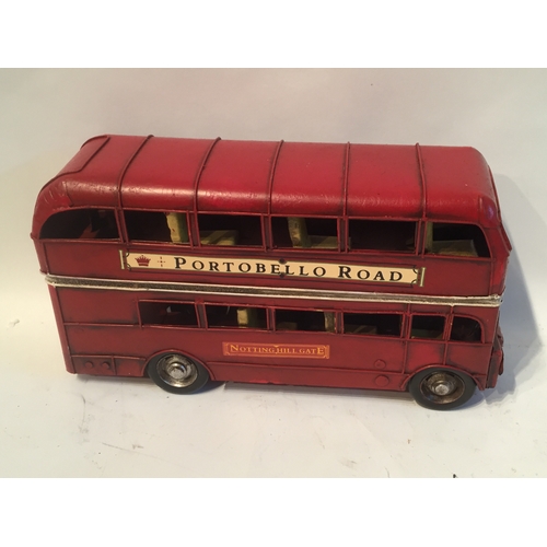 350 - Tin Plate Vintage Style London Bus