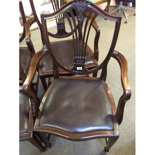 15 - 6  dining chairs 4 chairs 2 carvers