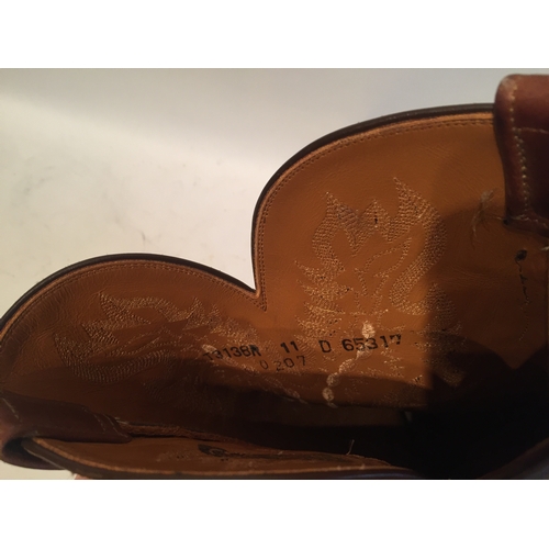 334 - Pair Of Genuine Ostrich Hide Cowboy Boots , Bought in the usa For 1100 Dollars Very Little Use, Size... 