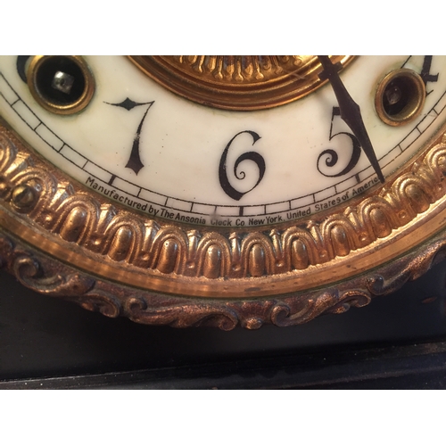 85 - 19th c Mantle Clock Ansonia Clock Co. New York