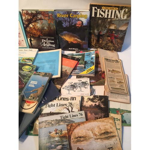 443 - Shelf Of Fishing Books Vintage Etc to include a passion for angling, The gamekeeper at home  etc.