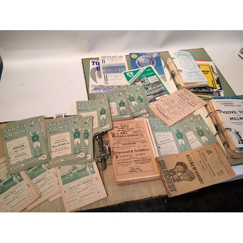 445 - Vintage Yeovil town home and away programmes from the 1950's, 60's and 70's