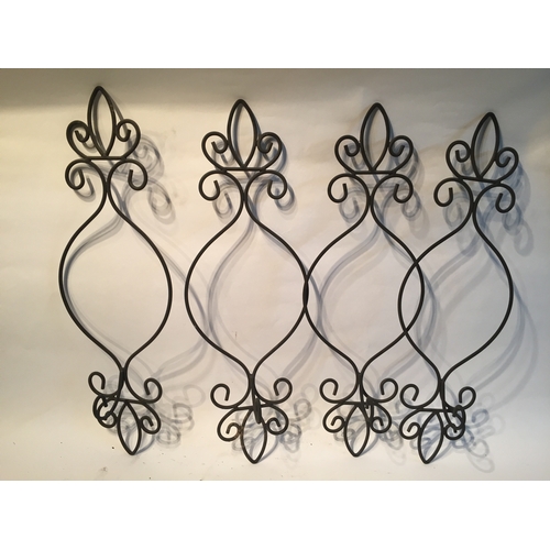 49 - 4 Iron Work Garden Wall Hanging Frames