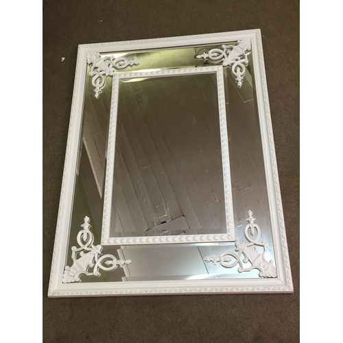 46 - Similar To Previous Lot Large rococo style Bevelled Edge Mirror  120 x 90 cms.