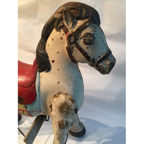 210 - Vintage Tin Plate Childs Rocking Horse