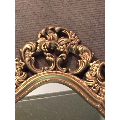 29 - Gold Colour Roccoco Style Mirror. Measures 73x45cm