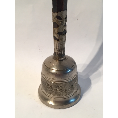 190 - Unusal Hand Bell With Plated Decoration