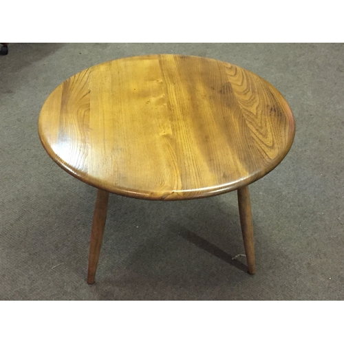 7 - Vintage Circular Coffee Table Possibly Ercol. 75 cms Diameter.