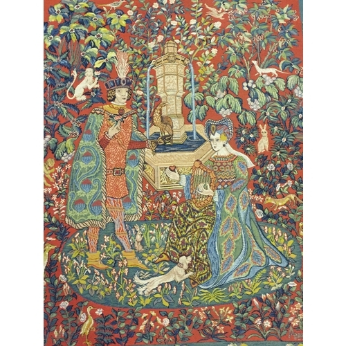 90 - Tapestry Wall Hanger With Classical Scene  