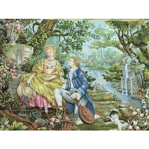 91 - Tapestry Wall Hanger With Classical Scene  