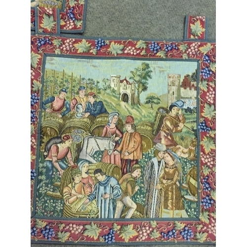 92 - 3 Tapestry Wall Hanger With Classical Scene  Each Measure 63 x 63  cms