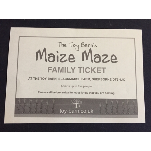 104 - 1 x Family Ticket For Maize Maze At The Toy Barn Blackmarsh Farm Sherborne DT9 4JX