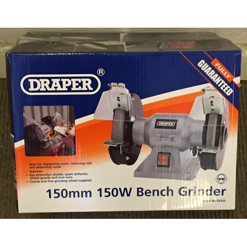 102 - Draper 150mm 150w Bench Grinder.