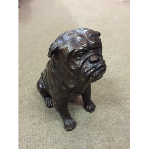 7 - Bronze Figure Of A Bulldog .