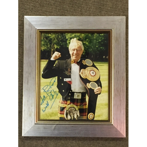 111 - Signed Photo Of Former Undisputed Lightweight Boxing Champion  Ken Buchanan