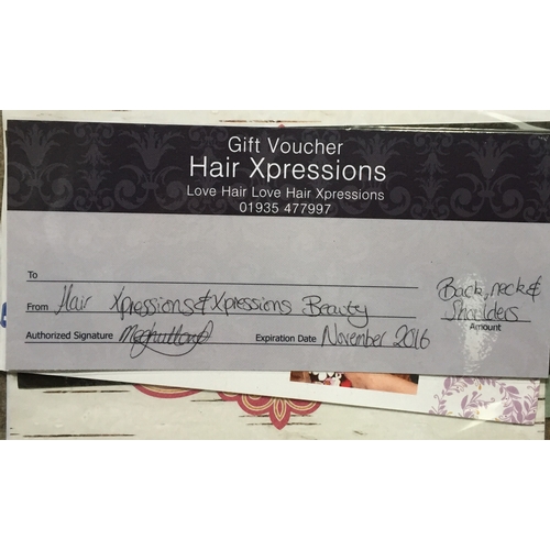 114 - Gift Voucher For Hair Xpressions Beauty Treatment  Yeovil