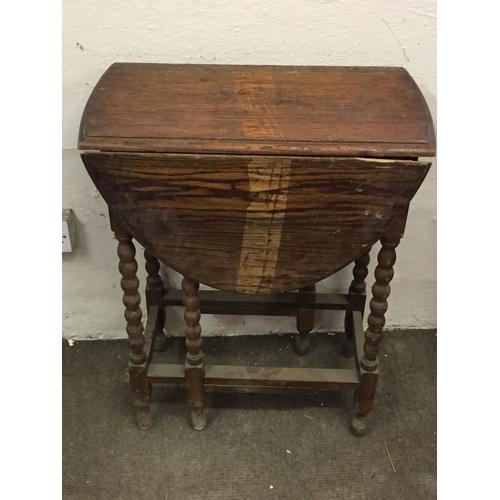 34 - Gate leg Table With Drop Leaves And Barley Twist Legs